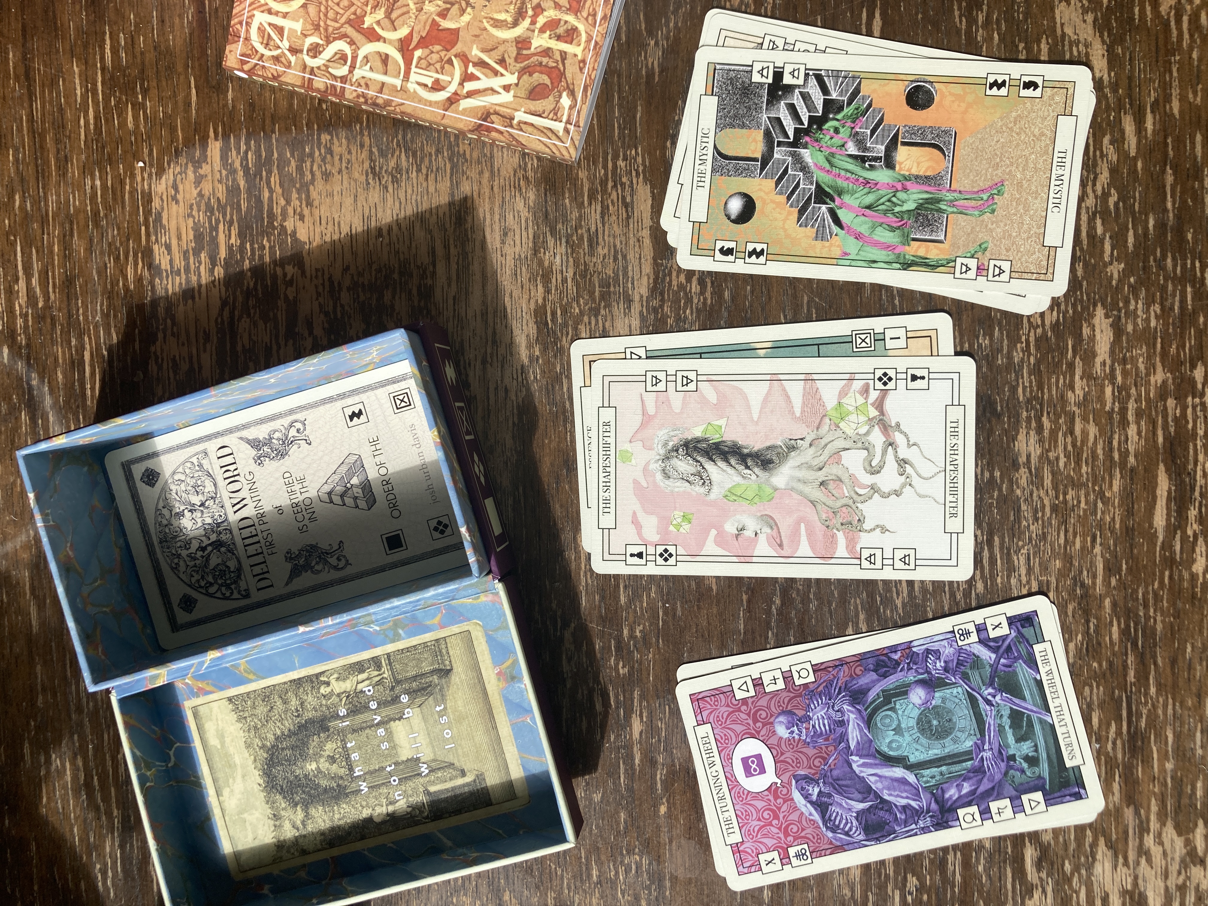 Deleted World Tarot — First Printing spread