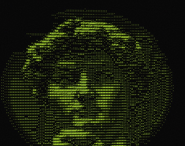 A rotating ASCII bust of Michelangelo's David, from the experiments collection