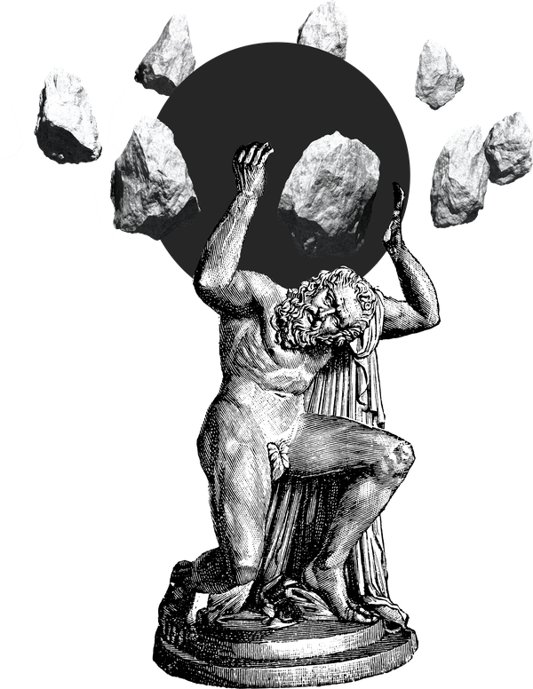 Atlas, illustration from the Atlas of Deleted Worlds title page